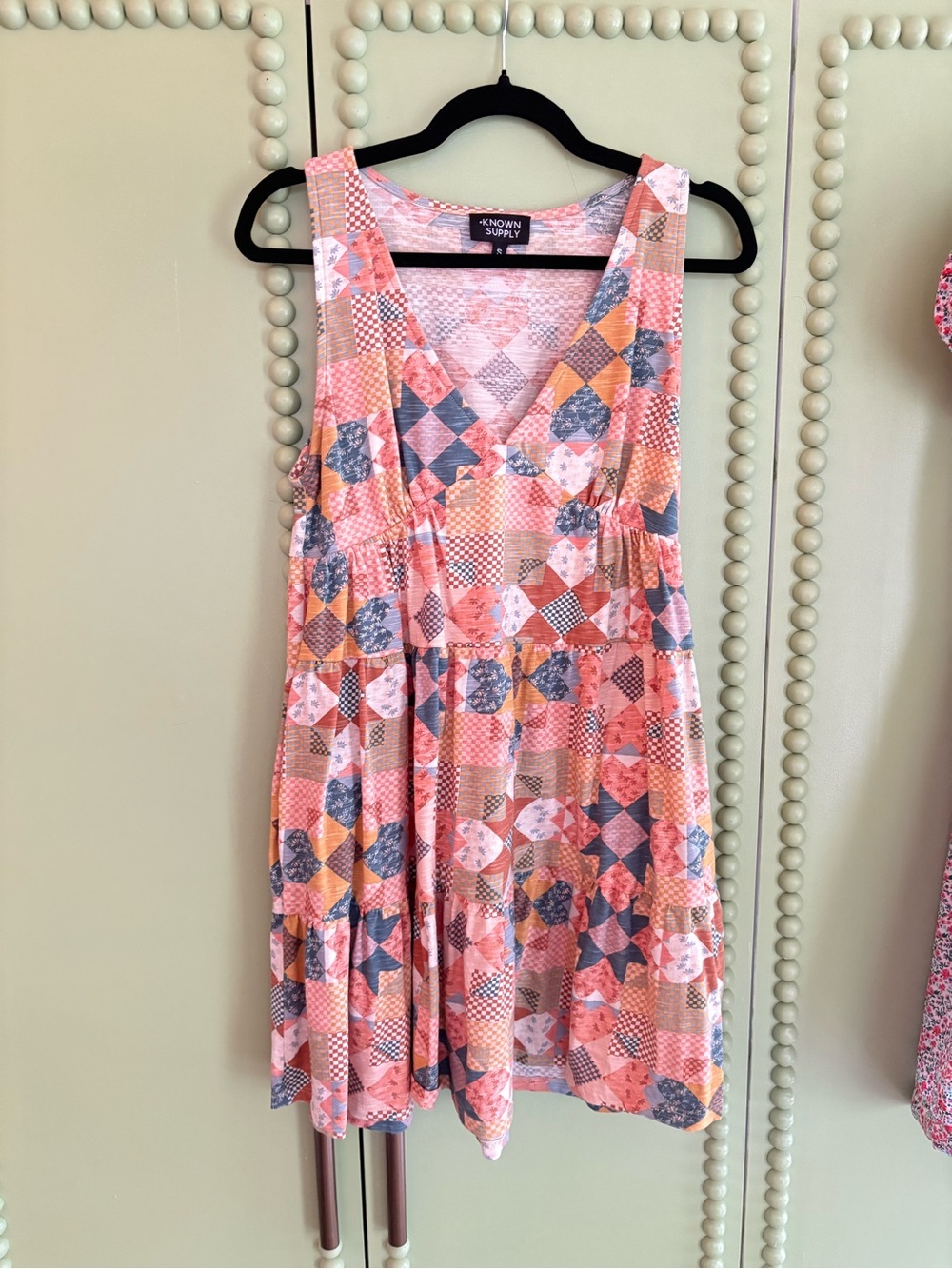 Known Supply Organic Patchwork Print Dress